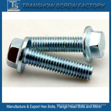 M10X35 verzinkter Stahl Sechskantschraube mit Flansch